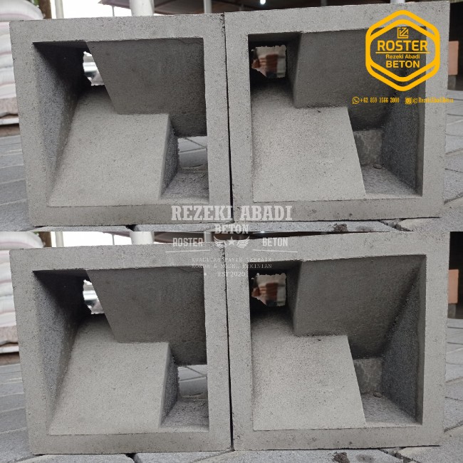 roster beton motif N ukuran 20x10x20cm